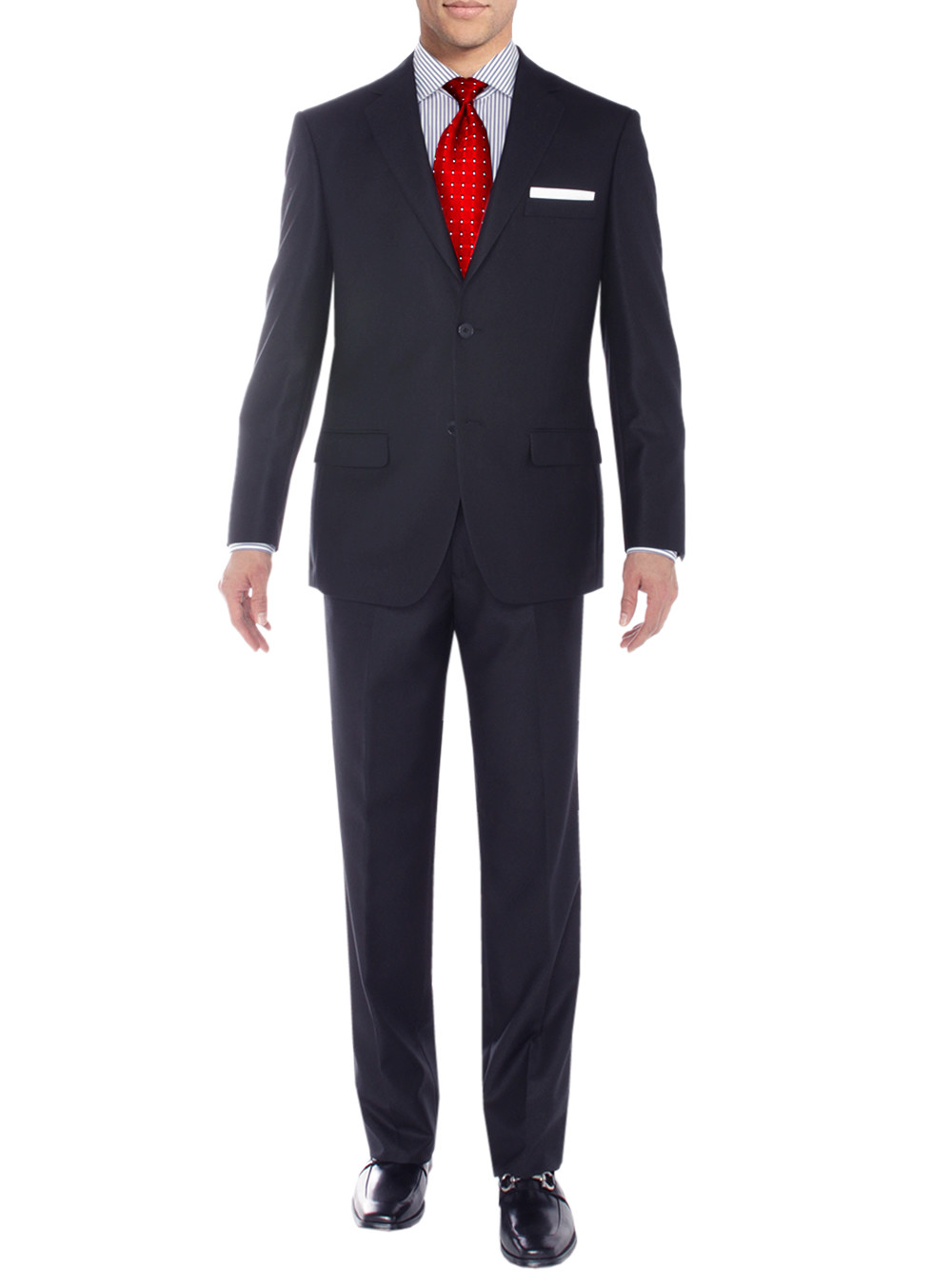Mens Salvatore Exte Modern Fit Suit Two Button Sharkskin Navy - Image1