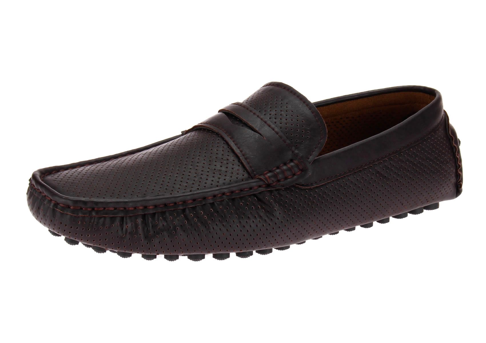 Mens Salvatore Exte Driving Loafer Wes Penny Slip-On Shoe Coffee - Image1