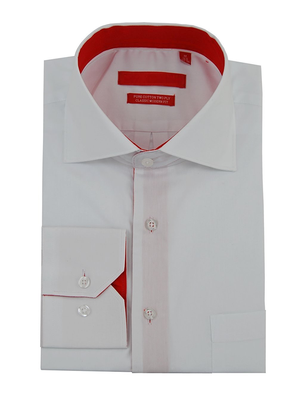 Mens DTI DARYA TRADING GV Executive 100% Cotton Barrel Cuff Dress Shirt in White - Image1