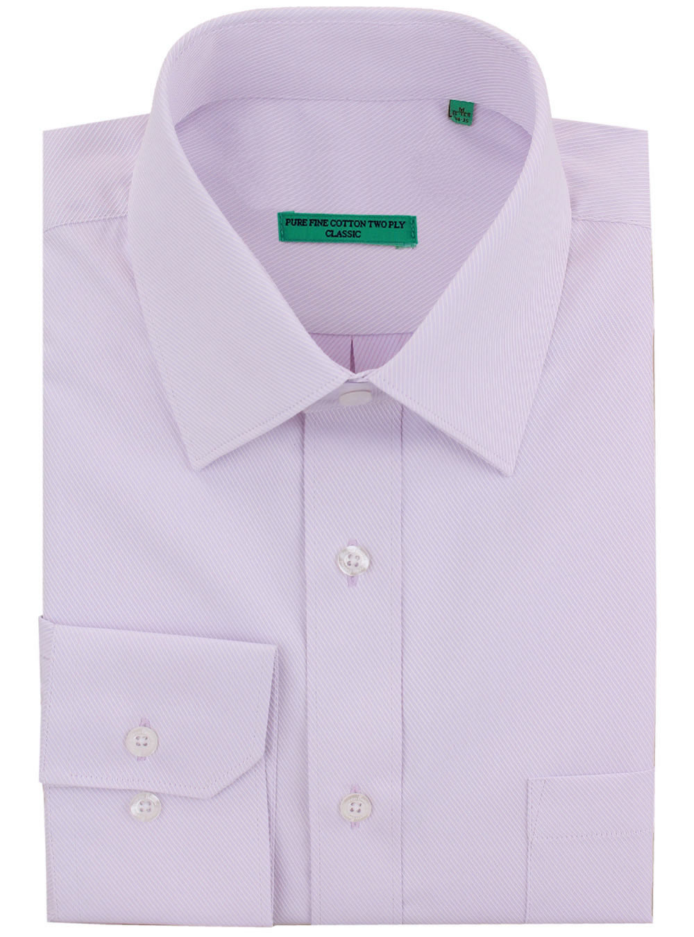 Mens DTI DARYA TRADING BB Signature Classic Fit 2 Ply Pure Cotton Tone On Stripe Dress Shirt in Lavender - Image1