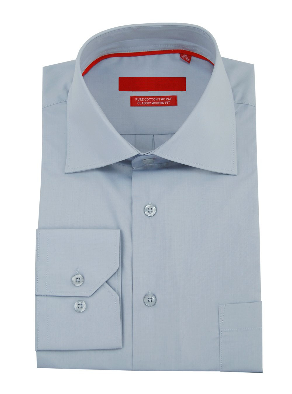 Mens DTI DARYA TRADING GV Executive Modern Spread Collar Barrel Cuff Cotton Dress Shirt in Light Blue - Image1