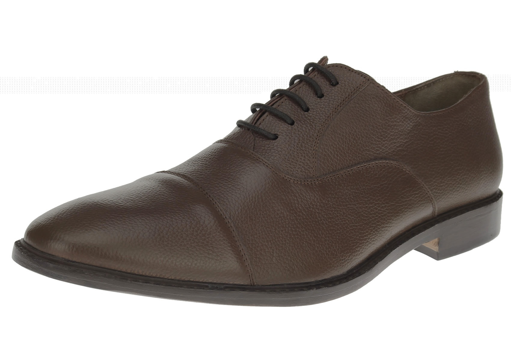Mens Luciano Natazzi Dress Shoe Full Leather Lace-Up Oxford SL303 Dark Brown - Image1