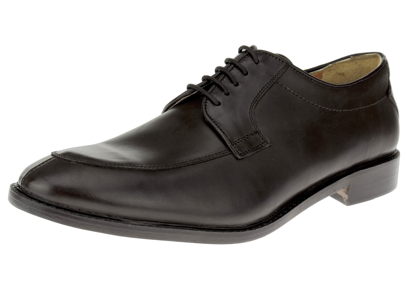 Mens Luciano Natazzi Classic Dress Shoe All Leather Lace-Up SL305 Black - Image1