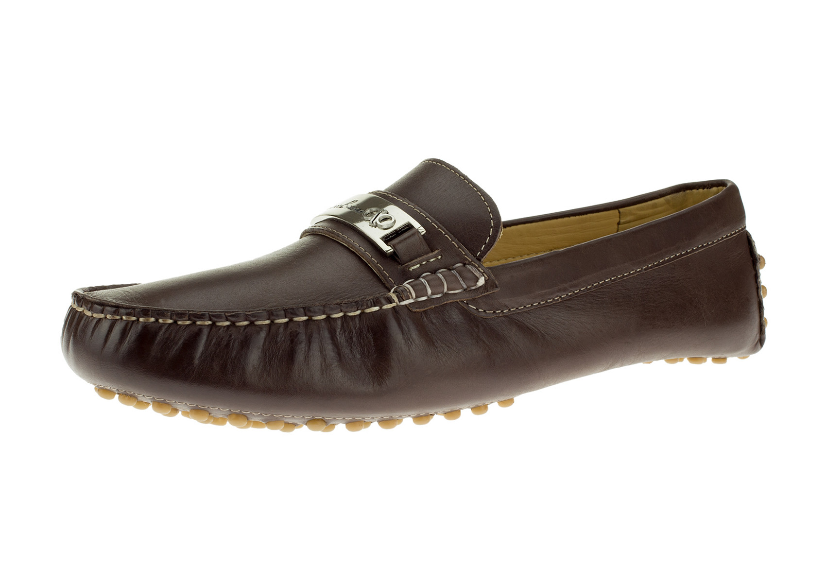 Mens DTI DARYA TRADING BB Signature Drenot Leather Slip-On Driving Shoes Moccasin Loafer in Brown - Image1