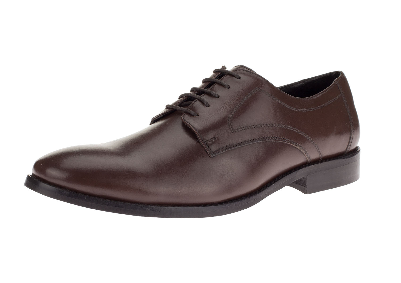 Mens DTI DARYA TRADING GV Executive Leather Dress Shoe Lace-Up Madison Oxford in Brown - Image1