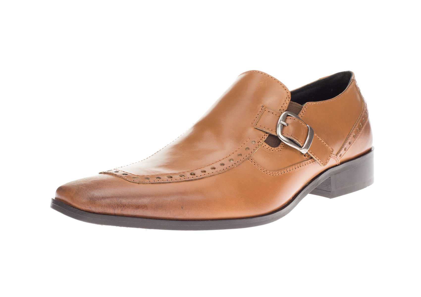 Mens DTI DARYA TRADING GV Executive Leather Dress Shoe Celio Slip-On Loafer in Tan - Image1