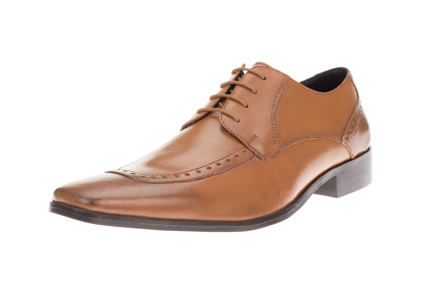 Mens DTI DARYA TRADING GV Executive Leather Dress Shoe Lace-Up Nico Oxford in Tan - Image1