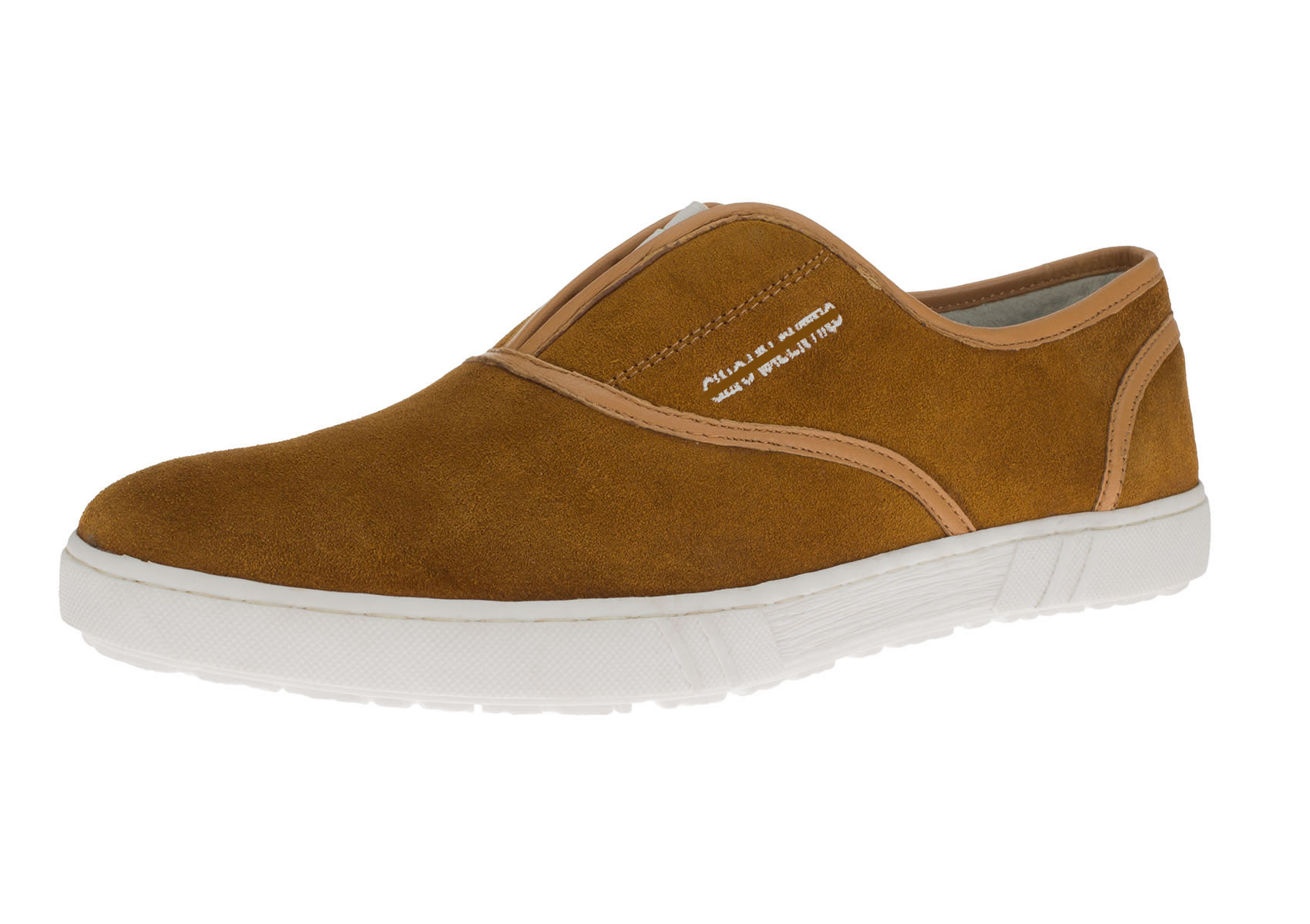 Mens DTI DARYA TRADING GV Executive Alfonso Leather Shoes Fashion Slip-On Sneaker in Tan - Image1