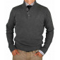 Mens Luciano Natazzi Mock Neck Ribbed Lo - Image1