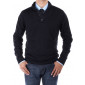 Mens Luciano Natazzi Mock Neck Elbow Pat - Image1