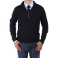 Mens Luciano Natazzi Mock Neck Zip Sweat - Image1