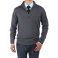 Mens Luciano Natazzi Mock Neck Zip Sweat - Image1