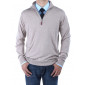 Mens Luciano Natazzi Mock Neck Zip Sweat - Image1