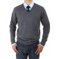 Mens Luciano Natazzi V-neck Cotton Sweat - Image1