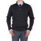 Mens Luciano Natazzi Mock Neck Ribbed Sl - Image1