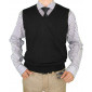 Mens Luciano Natazzi Classic Fit V-neck  - Image1