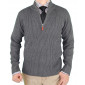 Mens Luciano Natazzi Classic Fit Mock Ne - Image1