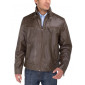 Mens Luciano Natazzi Leather Moto Biker  - Image1