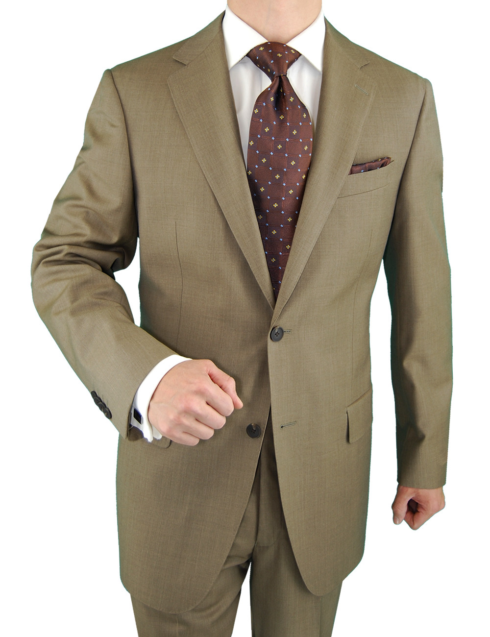 Mens Brown 2 Button classic fit suits by Darya Trading Fashion Suit