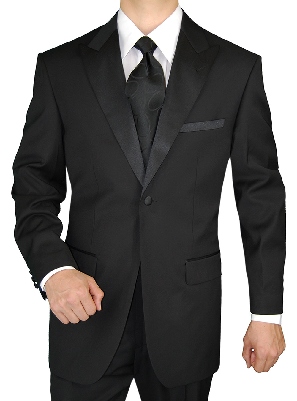 Buy Men's Giorgio Napoli Tuxedo Suit 1 Button Peak Lapel and Adjustable ...