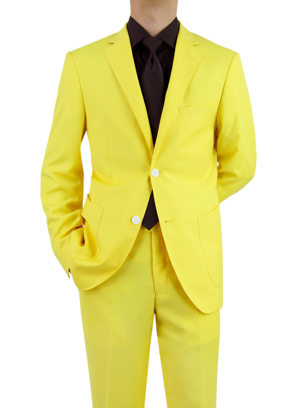 Mens Yellow 2 Button suit separates by Salvatore Exte - MENS SUITS