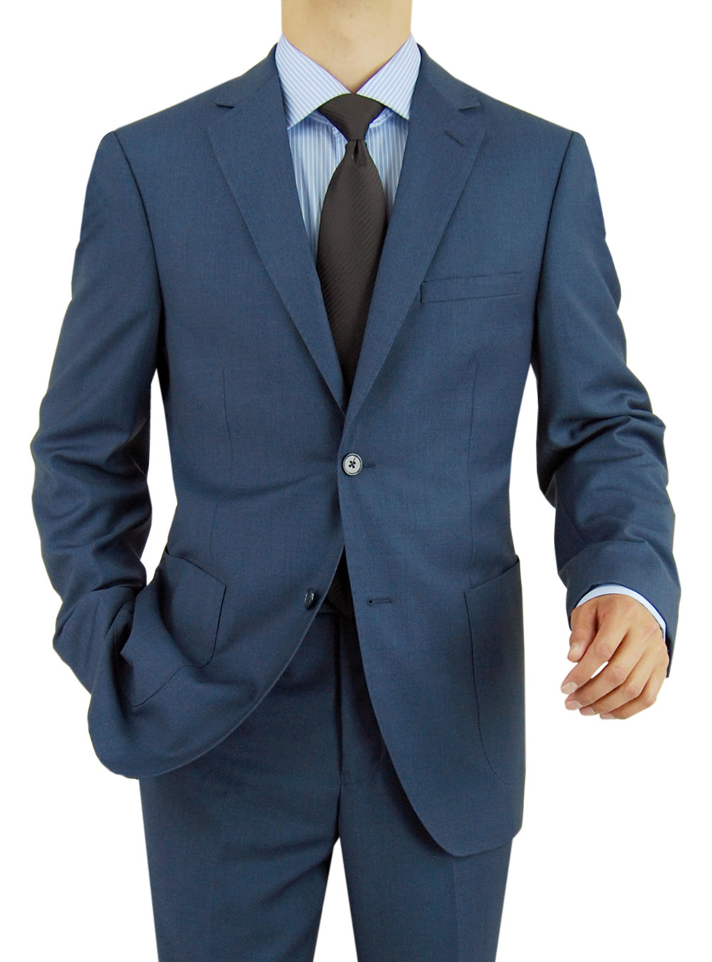 Mens Blue 2 Button modern fit suits by Salvatore Exte Fashion Suit Outlet