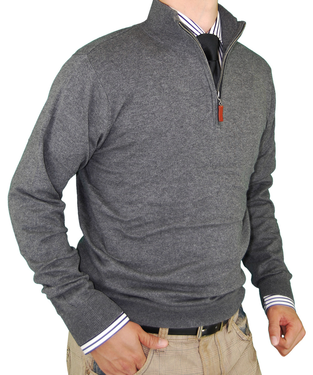 BBoy Mocknecks Sweater Knitted Long Sleeve Men Mock Neck