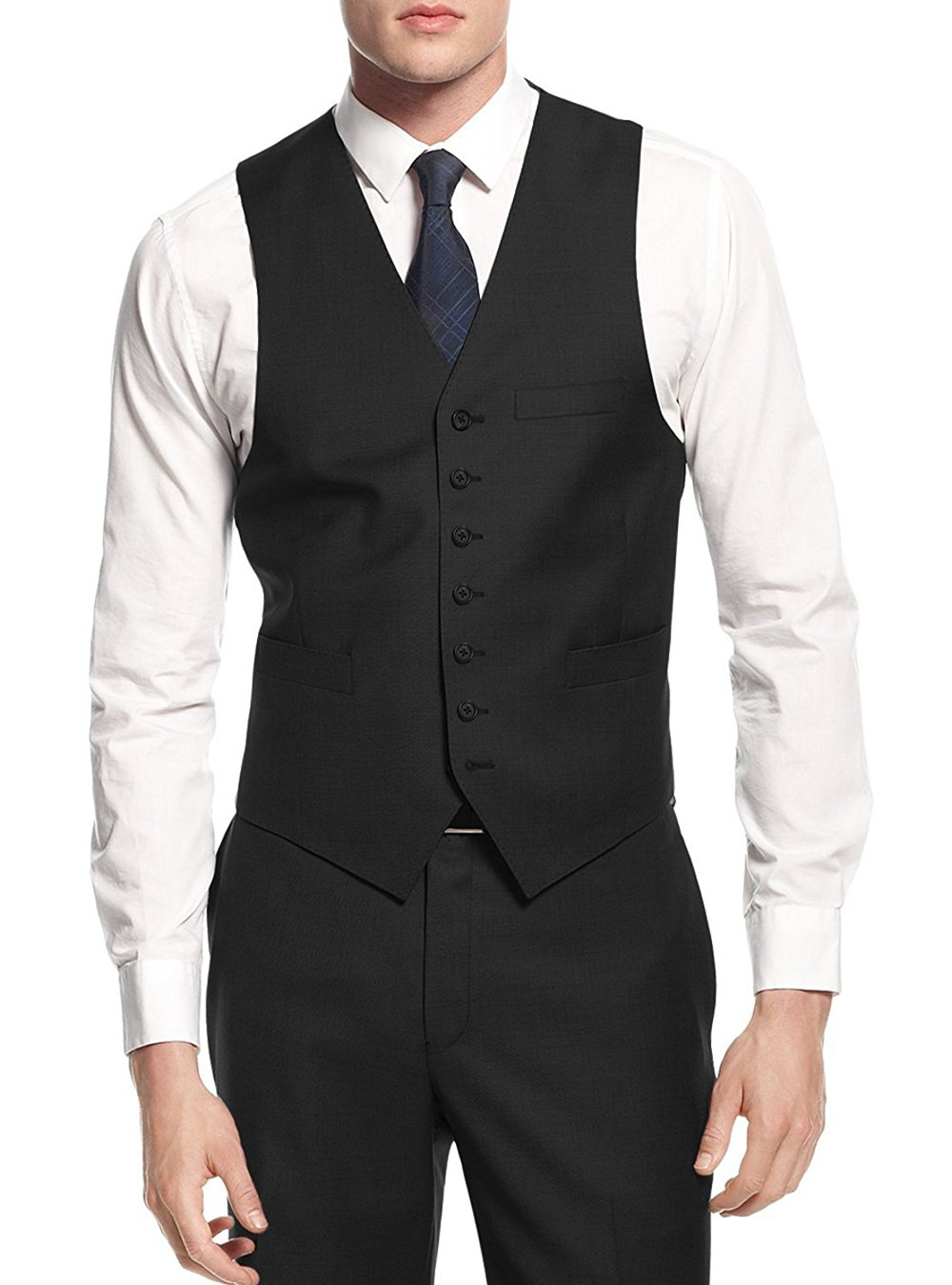 Mens Black 3 Button vested 3 piece suits by Salvatore Exte - Fashion ...