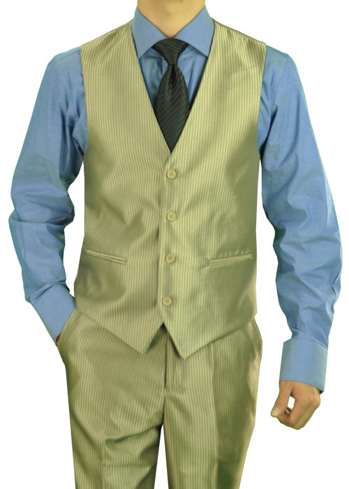 Mens Brown 3 Button vested 3 piece suits by Darya Trading - Fashion ...