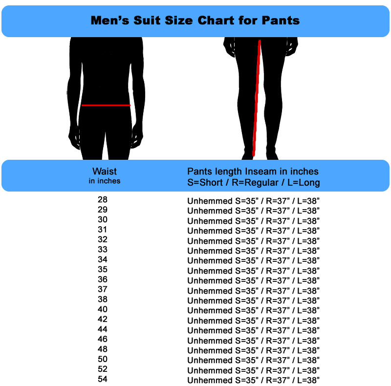 Big And Suit Size Chart